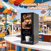 Machine à café instantanée commerciale multifonctionnelle, distributeur de 3 boissons chaudes et d'eau chaude pour café, vente en gros directe d'usine