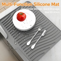 Nouvelle plaque de drainage en silicone, égouttoir simple pour bols et assiettes, plateau de séchage multifonctionnel pour la cuisine, pour bols, baguettes et cuillères