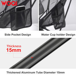 Silla Plegable para Camping Woqi, 26 Pulgadas de Altura, Marco de Aluminio, Malla Transpirable, Silla de Jardín para Picnic, Playa y Uso en Exteriores - Product Image 5
