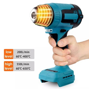 <span class=keywords><strong>Pistolet</strong></span> thermique électrique sans fil 18V 2000W, machine <span class=keywords><strong>à</strong></span> <span class=keywords><strong>air</strong></span> <span class=keywords><strong>chaud</strong></span> portative rechargeable, outil de chauffage, température 50-500°C ℃ - Product Image 2