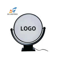 Enseigne publicitaire LED durable et économe en énergie, boîte lumineuse rotative à 360 degrés, 10 000 lumens, design décoratif pour les magasins en extérieur
