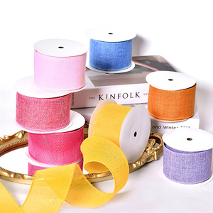 Kerst Bedraad Lint 2.5 Inch X 10 Yard Voor Thuis Bruiloft Decor Geschenkverpakking Boom Topper Strik Krans - Product Image 1