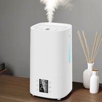 RUNAL Humidificateur d'air à ultrasons intelligent 4L avec minuterie pour la maison et la maison, à vapeur froide et chaude, avec grand brouillard, à remplissage par le haut