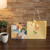 Sac en papier de luxe fait main pour cadeaux de mariage avec poignée, impression personnalisée, carton épais pour souvenirs de fête nuptiale et emballage de montres
