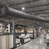 Conduit d'air en tissu pour gymnase, salle de sport, atelier, entrepôt, ventilation CVC, composite caoutchouc-plastique, flexible et isolé