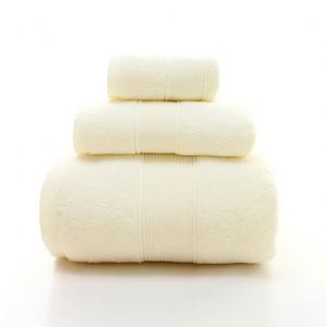 100% Cotton Quick-Dry Woven Solid Color Custom Logo Luxury Hair Salon Use 3-Piece <b>Towel</b> <b>Set</b> - Product Image 4