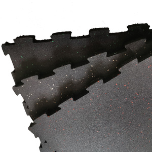 Nhiệm vụ nặng nề Câu Đố cạnh cao su matts 980mm * 980mm * 15mm sân chơi thể thao SBR hạt cao su sàn gạch - Product Image 5