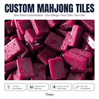 Lot de tuiles de mahjong américaines personnalisées en gros, motif urbain coloré, avec tuile Joker, pour jeu de mahjong familial ou en club, idéal comme coffret cadeau