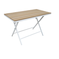 AJUNION Mobilier d'extérieur moderne Chaises de table à manger en contreplaqué Ensemble de meubles de salle à manger pliants en métal pour jardin et balcon