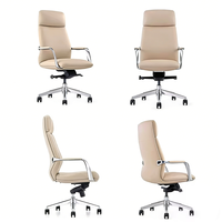 Chaises de bureau à domicile, chaise de bureau ergonomique de luxe, chaise de bureau exécutive moderne en cuir, pivotante et confortable