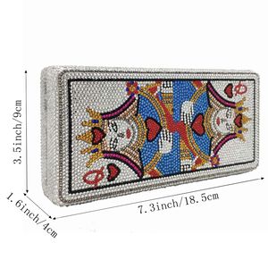 Bolso de Noche para Mujer con Pedrería Completa, Cartera de Mano Brillante con Cristales de Póker, Regalos Brillantes para Amigas y Seres Queridos - Product Image 2