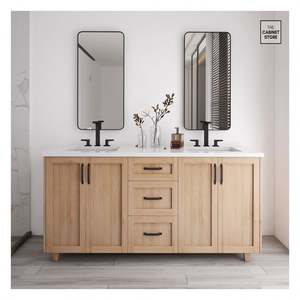 Vasque de salle de bain double en surface solide de 72 pouces - Product Image 3