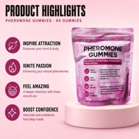 Gummies aux phéromones Xuhuang, 60 unités, en forme de cœur, complément alimentaire pour la confiance, OEM ODM, marque privée, vente en gros