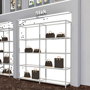 Tùy chỉnh hiện đại thân thiện với môi thép không gỉ gương Bề mặt phụ nữ túi xách hiển thị đứng bán lẻ Boutique kệ trưng bày - Product Image 6