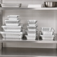 Barquette en aluminium anti-fuite de 650 cc avec couvercle pour livraison de poulet, export et barbecue – Vente en gros
