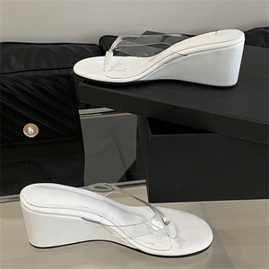 Women's Temperament Open-toe Flat Flip-flops with Short Skirt Waterproof Beach <b>Shoes</b> Summer New Yoga slippers - Product Image 4