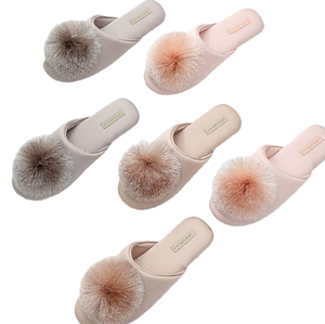 รองเท้าผู้หญิงคุณภาพสูงสำหรับใส่ในบ้าน บุด้วยผ้าฝ้าย พื้นรองเท้า TPR เป็นมิตรกับสิ่งแวดล้อม ทันสมัย - Product Image 1