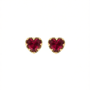 Icon <b>Molis</b> Heart Cut Zircon Stud Earrings Gold Plated For Women Romantic Gift Jewelry - Product Image 1