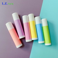 Tube de recharge rond LZ Pack multicolores pour baume à lèvres, joli contenant vide de 5g pour baume à lèvres