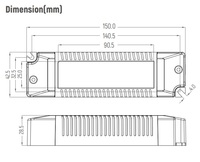 Transformador LED de Corriente Constante AC-DC DALI de 30W con Interruptor DIP, 550~900mA, Garantía de 5 Años, Controlador de Iluminación LED de un Solo Canal, EUCHIPS