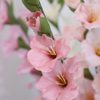 Vente en gros de fleurs artificielles en soie de glaïeul à longue tige pour l'obtention du diplôme, arrangements de mariage, maison, étage, hôtel d'art floral
