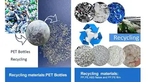 Waste PET Flakes Plastic Recycling Pelletizing Machine/ Plastic PET Recycling Extruder Plastic Granulating Line
