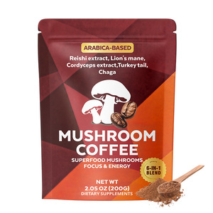 Mushroom Coffee 6-in-1 Arabica-Based Blend with Reishi <strong>Lion</strong> <strong>s</strong> <strong>Mane</strong> Cordyceps 200g Dietary <strong>Supplement</strong> for Focus &amp; Energy - Product Image 5