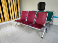 Chaises d'attente modernes en cuir PU à 3 places avec accoudoirs pour salle à manger, hall, conférence, réception, sièges pour invités, cliniques, salons de coiffure