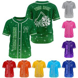 Groothandel Custom Cheerleader Baseball Jersey Cheerleading Uniforms Glitter Jerseyteam Truien - Product Image 3