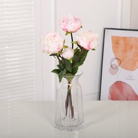 Bouquet de pivoines artificielles en soie de haute qualité pour mariage, décoration de table et centre de table, vente en gros