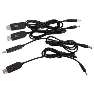 DC USB电缆5v至9V 12v升压升压转换器电源电缆5.5*2.1毫米3.5 * 1.35毫米线