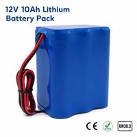 Batterie au lithium 12V 10Ah 3S2P avec BMS intégré pour alimentation de secours de lumière LED