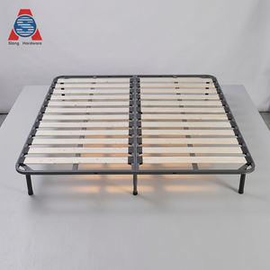 Montierbare Holzlatten-Bettunterlage Rostfrei Geräuscharm Queen King Size Metallbettrahmen für Möbelfabrik Hotel Apartment Projekte - Product Image 1