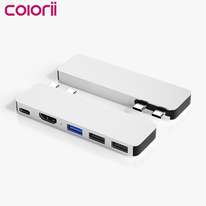 DC6H <span class=keywords><strong>USB</strong></span> <span class=keywords><strong>C</strong></span> <span class=keywords><strong>Thunderbolt</strong></span> <span class=keywords><strong>3</strong></span> estación de acoplamiento con HDMl datos <span class=keywords><strong>USB</strong></span> para MacBook Macbook Pro Macbook Air 2020 y nueva M1 Chip - Product Image 2