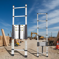 Tente de toit moderne en aluminium avec échelles télescopiques, échelles extensibles, étanches, capacité de charge de 150 kg, pour camping tout-terrain et utilisation en appartement