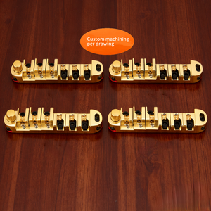 Puente de Rodillos para Guitarra Eléctrica LP Mecanizado por CNC Personalizado - Proceso de Acero Inoxidable/Latón PVD/Cepillado/Pulido - Product Image 2