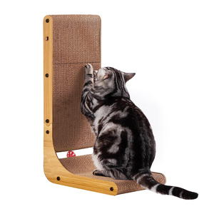 Großhandel auf Lager - Umweltfreundlicher Wellpappe-Kratzbaum für Katzen, Langlebiges Platzsparendes Wandmontiertes Modell, Kartonverpackung - Product Image 1