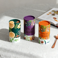 Tube en papier compostable de qualité alimentaire personnalisé pour le stockage des épices, sans BPA, inodore, hermétique, boîte à herbes et assaisonnements, emballage OEM