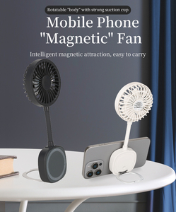 OEM Factory Price <b>USB</b> <b>Mini</b> Portable Rechargeable Magnetic Stand Cooling Fan Cooling Fan With Phone Holder - Product Image 6