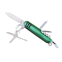 Couteaux de camping utilitaires à lame en acier 3cr13, 7 et 9 fonctions, couteau de poche pliable à bouton-poussoir, multi-usages