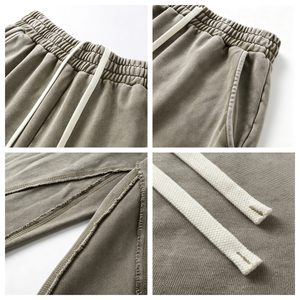 Wholesale Custom Logo Blank Y2K Streetwear Acid Wash Heavyweight Cotton High GSM Baggy Sweatpants Wide Leg Pants Men TKAN7720 - Product Image 4