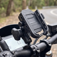 Support de téléphone universel pour moto, scooter, vélo, rotatif à 360 degrés, noir, anti-vibrations, pour moto