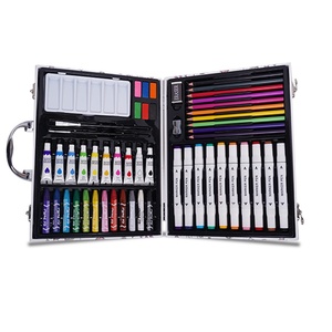 Set Artistico per Bambini <span class=keywords><strong>da</strong></span> 53 Pezzi, Resistente, con Pennarelli ad Acqua, Matite Colorate, Pastelli a Olio, Scatola con Stampa Cartoon, Regalo per Disegno - Product Image 1
