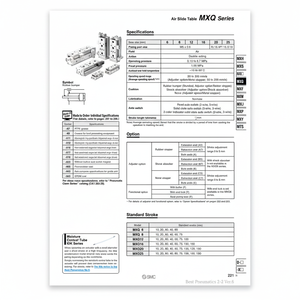 Table coulissante pneumatique SMC Pneumatics MXQ16L-100B pièces pneumatiques - Product Image 1
