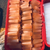 Grosir jeruk Selenite menara alami kristal penyembuhan kuarsa titik kerajinan rakyat untuk dekorasi rumah