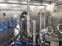 Machine de remplissage rotative compacte pour l'eau de coco et les boissons protéinées avec doseur d'azote, prolonge la durée de conservation, réduit l'oxydation