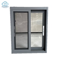 Fenêtre coulissante en aluminium à rupture de pont thermique sur mesure avec verre trempé isolant pour la rénovation de maisons à l'étranger et de chambres à coucher