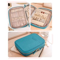 Étui de rangement pour bijoux de voyage transparent, organiseur de bijoux, classeur à anneaux, sacs à bijoux, pochette zippée transparente