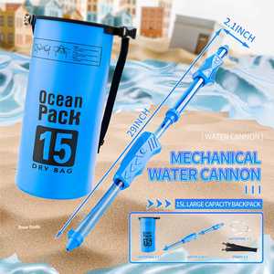 Pistolets à eau pour enfants, pistolet à eau à longue portée avec réservoir à dos (15L), jouets d'été en PVC pour la plage, arroseur pour enfants en plein air - Product Image 3