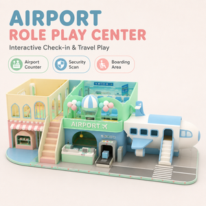 Equipo <span class=keywords><strong>de</strong></span> Juego <span class=keywords><strong>de</strong></span> Rol <span class=keywords><strong>de</strong></span> Aeropuerto Personalizado en Tonos Pastel con Cabina <span class=keywords><strong>de</strong></span> Avión y Escáner <span class=keywords><strong>de</strong></span> Equipaje para Niños, Cafetería, Preescolar, Ciudad <span class=keywords><strong>de</strong></span> Juegos <span class=keywords><strong>de</strong></span> Rol - Product Image 2